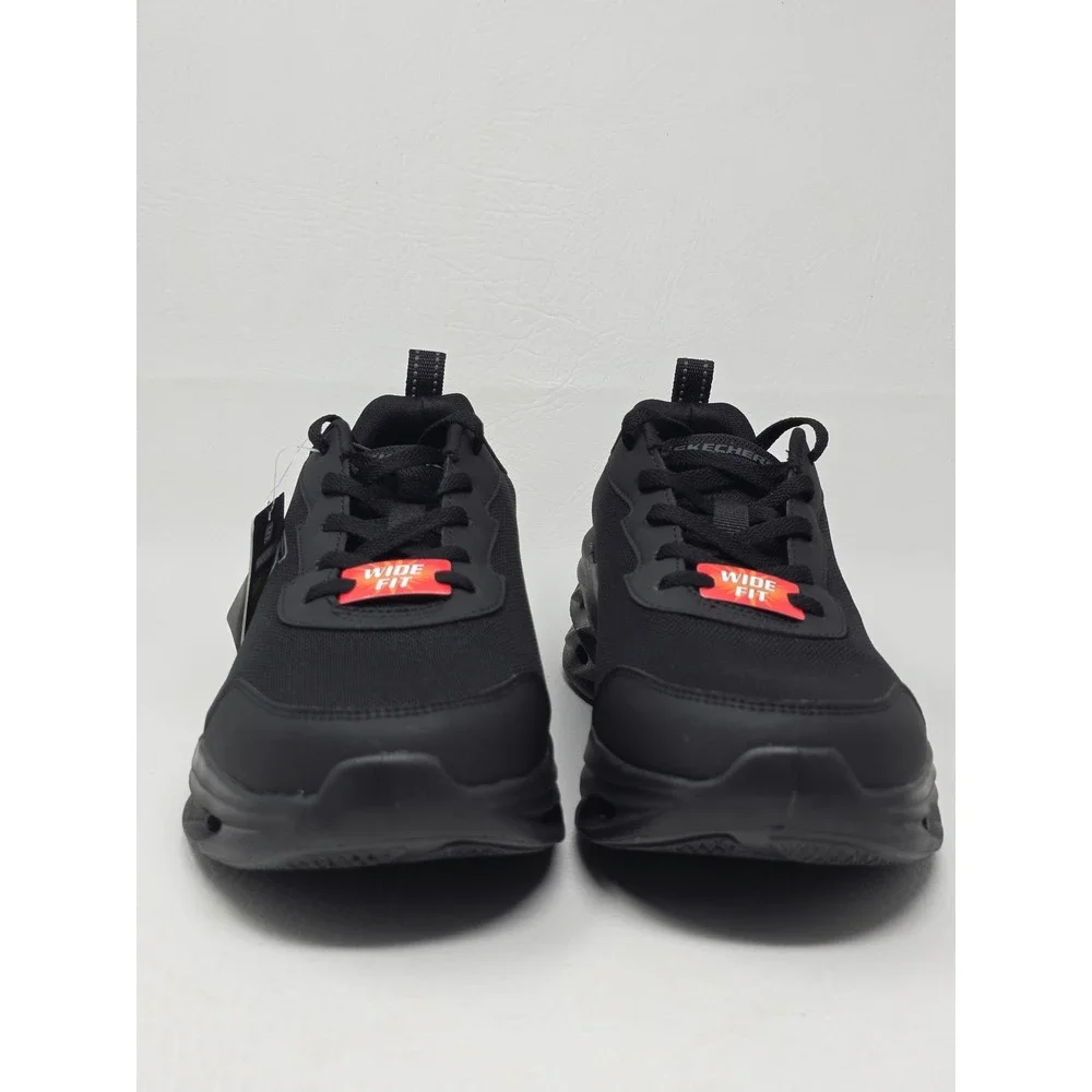 Skechers Glide-Step Men 8.5 Wide Fit Black Sneakers 66733WMCBBK Memory Foam New